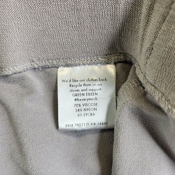 Eileen Fisher Pants Womens XL Gray Stretch Crepe Straight Career Office Work - Picture 8 of 15